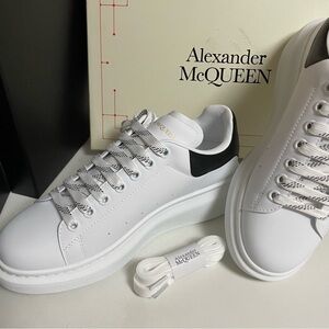 Alexander McQueen White and Black Men's Sneakers